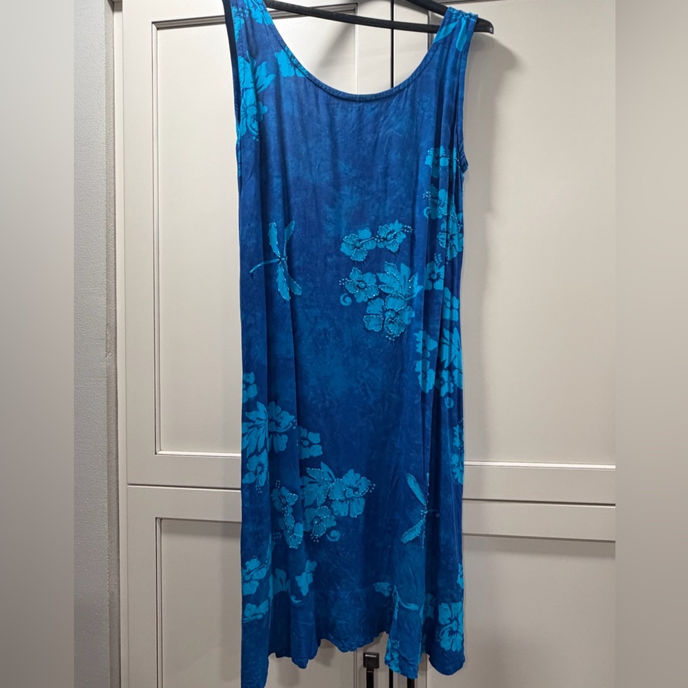 Bali Batiks hand painted beaded dress